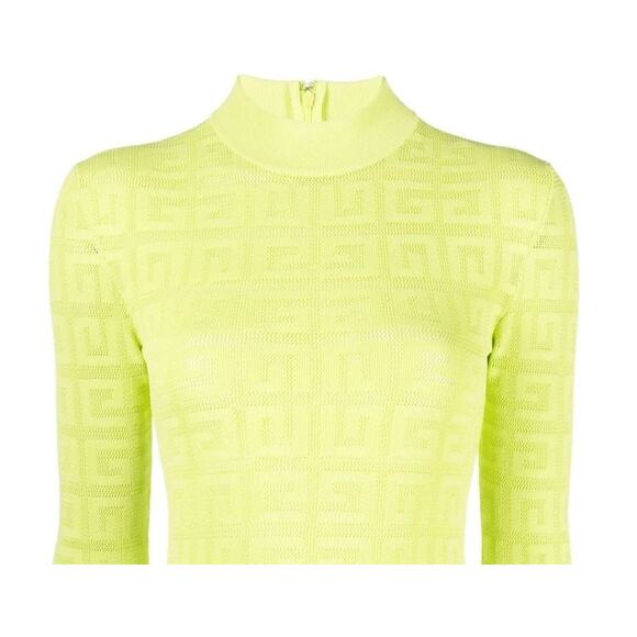 Givenchy 4G Jacquard Mock-Neck Bodysuit Green - XS - Picture 3 of 3